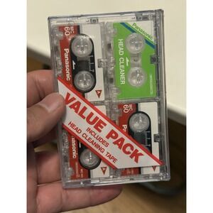 Panasonic Microcassette 60 Minute Tapes 4 Pack Which Includes 1 Head Cleaner